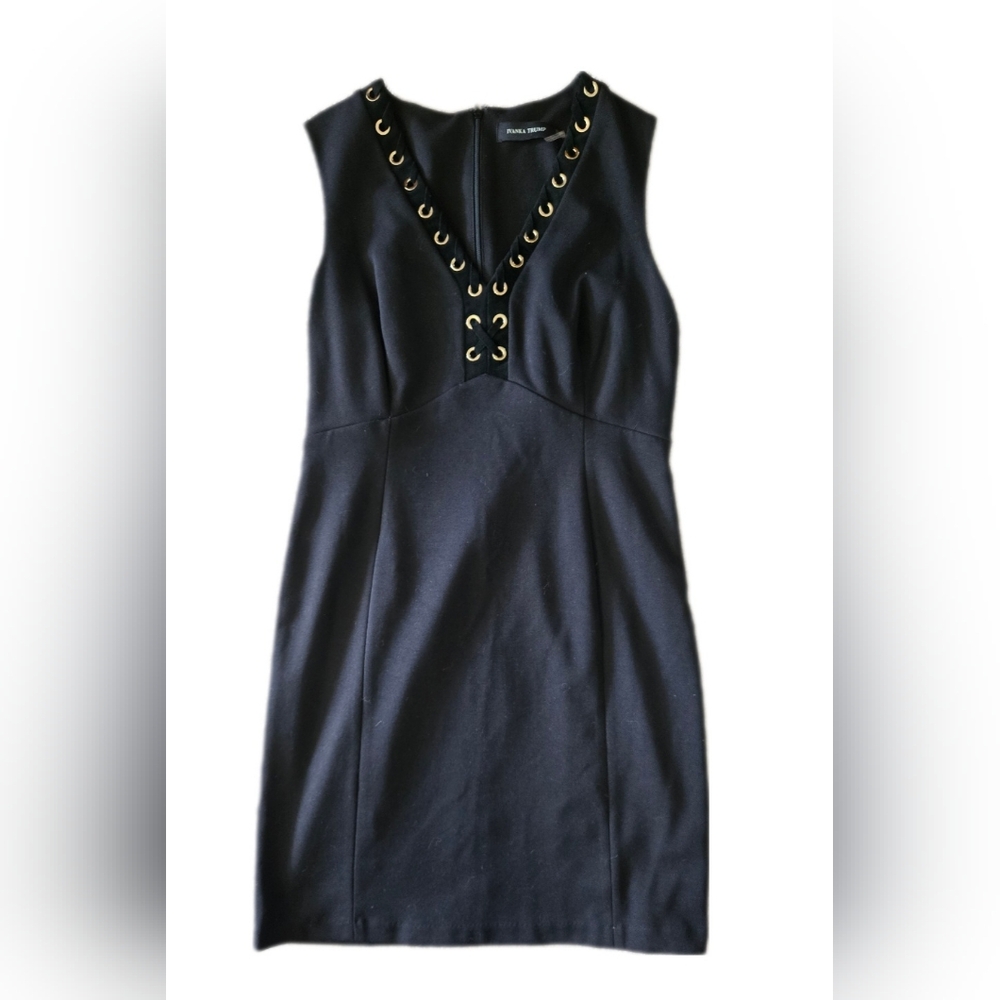 Ivanka Trump Black‎ Lace Top Sheath Dress Sz 10